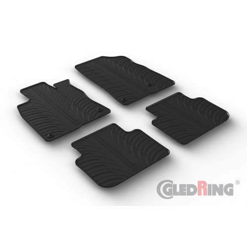 Original Gledring Passform Fußmatten Gummimatten 4 Tlg.+Fixing - HONDA Civic e HEV HB 06.2021-> (Automatik)