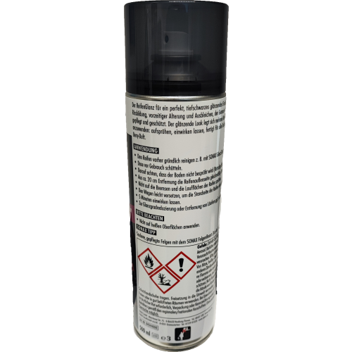 SONAX ReifenGlanz Special Edition 500 ml pflegt und schützt die Reifen bei regelmäßiger Anwendung vor Rissen, vorzeitiger Alterung und Ausbleichen | Art-Nr. 04344000