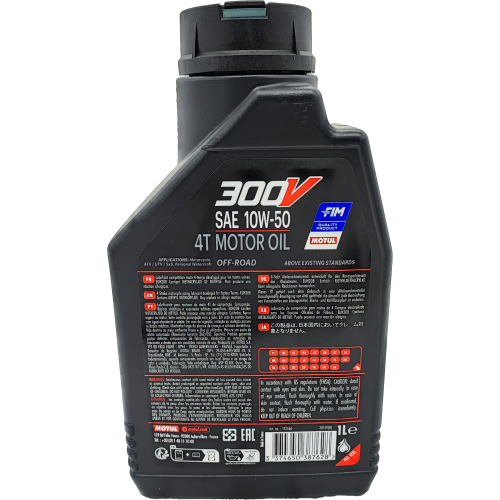 Motul 300V Racing / Off-Road 10W-50 4T Motorrad Motoröl 1l Flasche