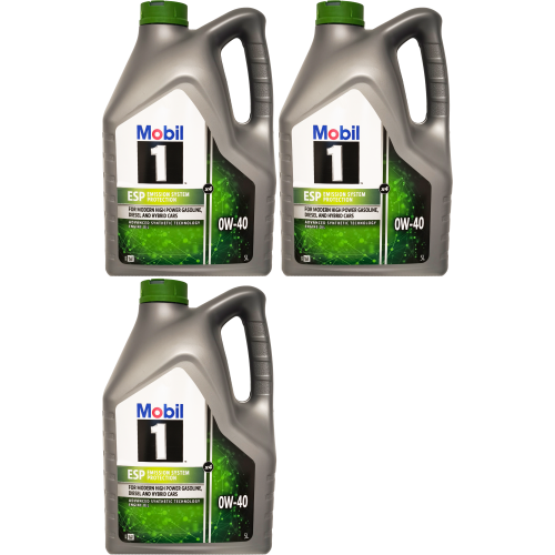 Mobil 1 ESP x4 0W-40 Motoröl 3x 5 = 15 Liter