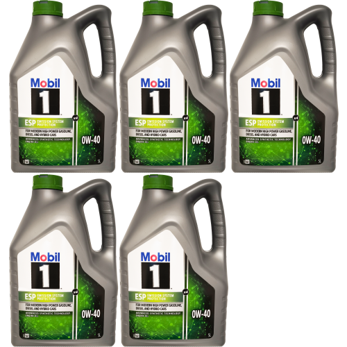 Mobil 1 ESP x4 0W-40 Motoröl 5x 5 = 25 Liter