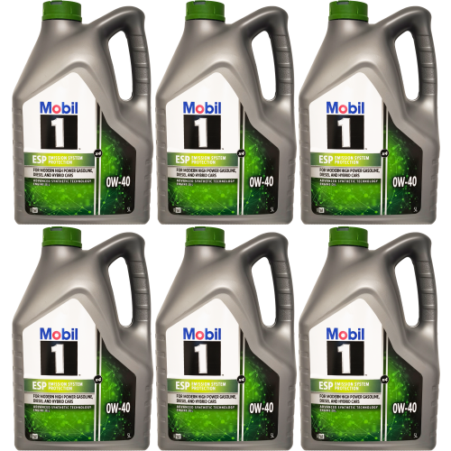 Mobil 1 ESP x4 0W-40 Motoröl 6x 5 = 30 Liter