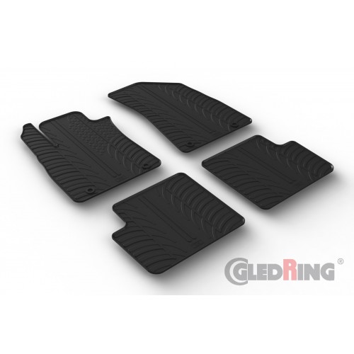 Original Gledring Passform Fußmatten Gummimatten 4 Tlg.+Fixing - MG MG ZS SUV (nicht für Hybrid) 06.2017-> (Schaltung)