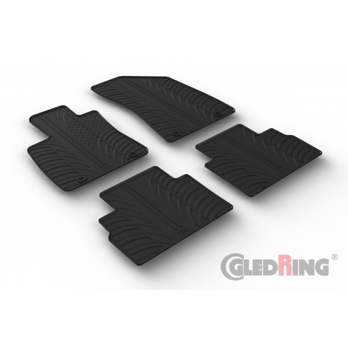 Original Gledring Passform Fußmatten Gummimatten 4 Tlg.+Fixing - MG MG ZS EV SUV 11.2021-> Elektro