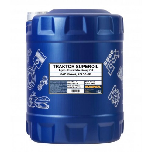 Mannol 7406 Traktor Superoil 15W-40 mineralisches Motoröl 10l Kanister