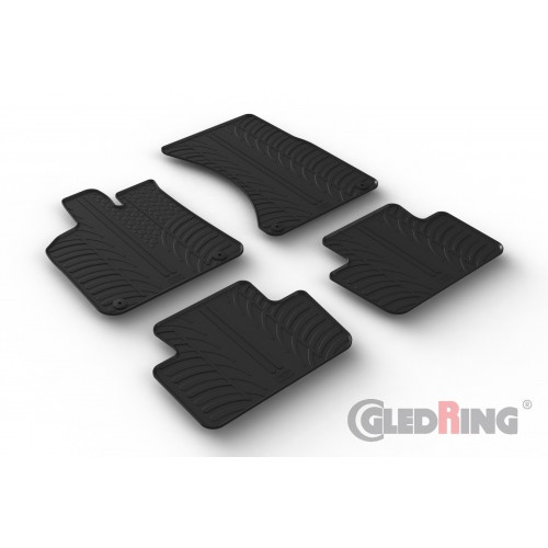 Original Gledring Passform Fußmatten Gummimatten 4 Tlg.+Fixing - PORSCHE Macan SUV 10.2014-> (Automatik)