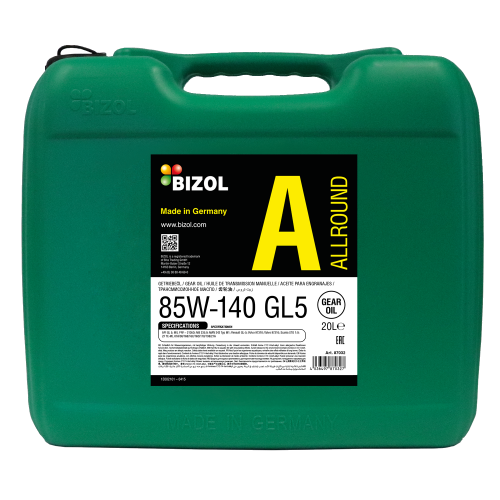 BIZOL Allround Gear Oil Getriebeöl GL5 85W-140 - 20 Liter
