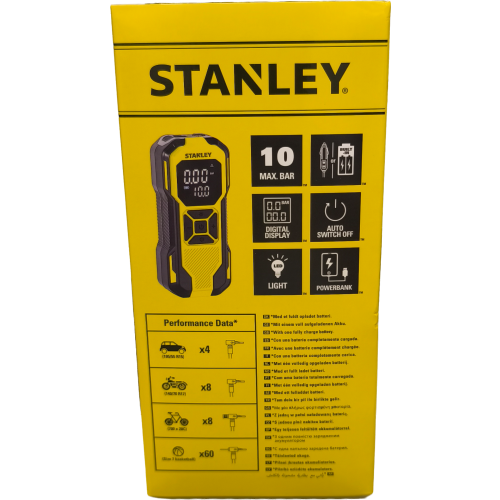 Stanley Akku Luftpumpe Mini-Kompressor mit Zubehör 14,2 l/min bei 0 bar