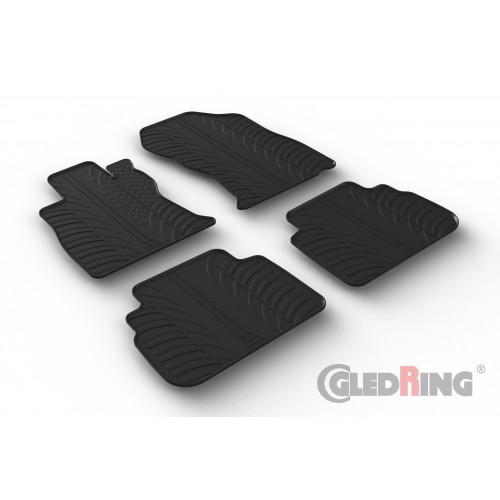 Original Gledring Passform Fußmatten Gummimatten 4 Tlg.+Fixing - SUBARU Forester 01.2019->