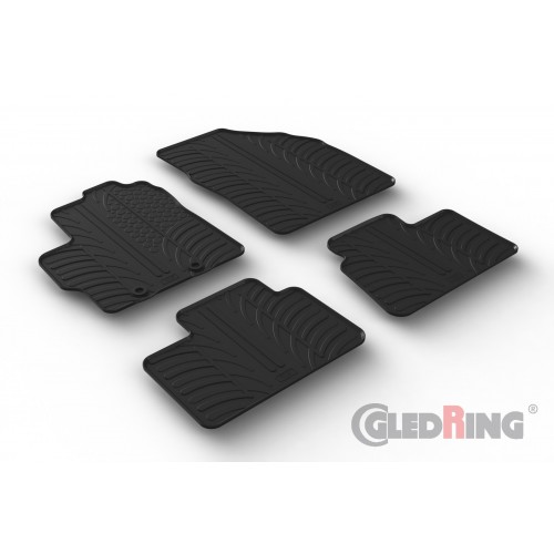 Original Gledring Passform Fußmatten Gummimatten 4 Tlg.+Fixing - TOYOTA Aygo X HB 03.2022-> (5 Türig)