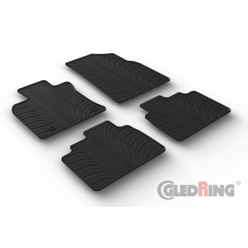 Original Gledring Passform Fußmatten Gummimatten 4 Tlg.+Fixing - TOYOTA Camry / Hybrid Sedan 02.2019-> (Automatik)