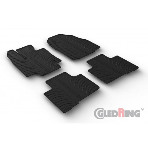 Original Gledring Passform Fußmatten Gummimatten 4 Tlg.+Fixing - TOYOTA Highlander & Hybrid SUV 02.2020->