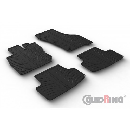 Original Gledring Passform Fußmatten Gummimatten 4 Tlg.+Fixing - VOLKSWAGEN Golf VIII MHEV (eTSI) HB 06.2020-> (Automatik)