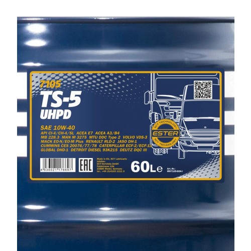 Mannol 7105 TS-5 UHPD 10W-40 LKW Motoröl 60l Fass