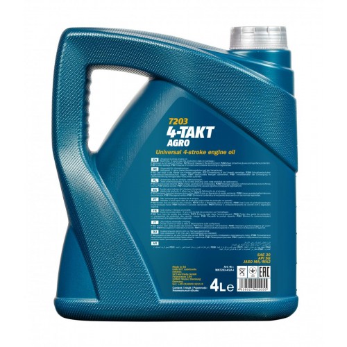Mannol 7203 4-Takt Agro SAE 30 Motoröl 4l Kanister