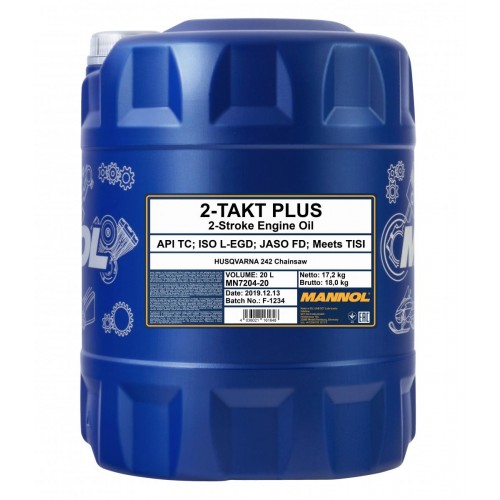 Mannol 7204 2-Takt Plus teilsynthetisches Motoröl 20l Kanister