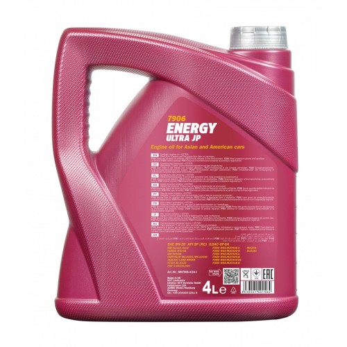 Mannol 7906 Energy Ultra JP 5W-20 synthetisches Motoröl 4l Kanister