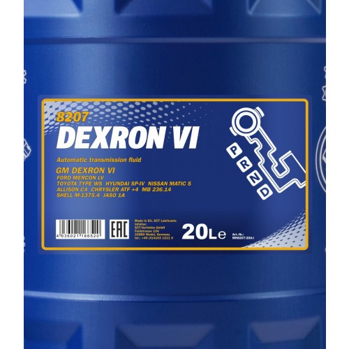 Mannol 8207 ATF Dexron VI Automatikgetriebeöl 20l Kanister