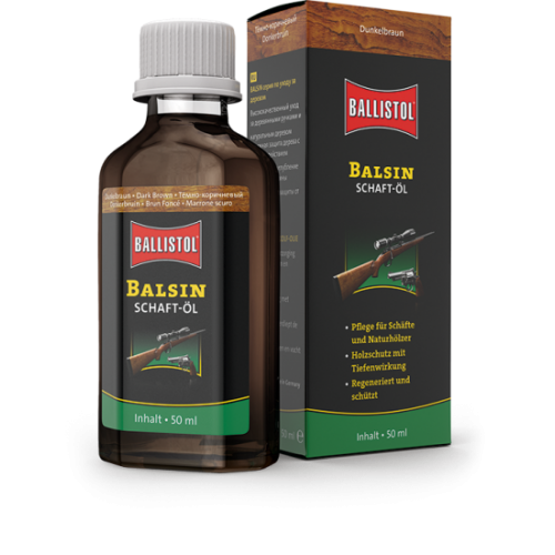 Ballistol Balsin Schaft-Öl dunkelbraun, 50 ml