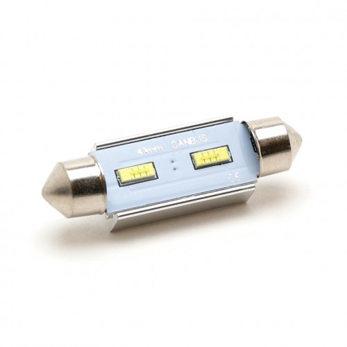 LED Soffitte C10W 41mm 2x 2055 SMD Weiß 250 Lumen Canbus