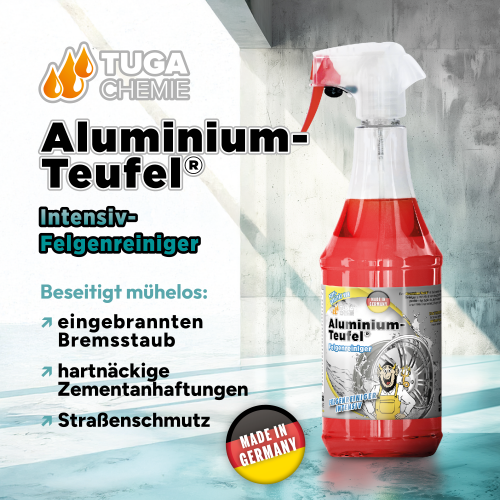 Tuga Chemie - Aluminium-Teufel (extrem kraftvoller Felgenreiniger) 1L Spraydose