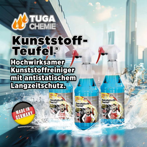 Tuga Chemie - Kunststoff-Teufel (Entfernt (fast) alles auf Kunststoff) 1L Spraydose