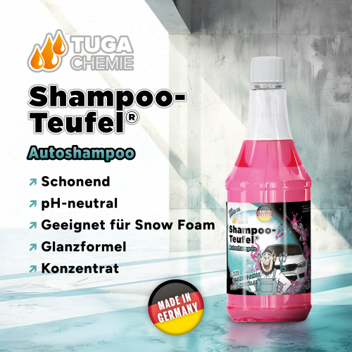 Tuga Chemie - Shampoo-Teufel (Fahrzeugshampoo) 1L Spraydose
