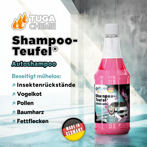 Tuga Chemie - Shampoo-Teufel (Fahrzeugshampoo) 1L Spraydose