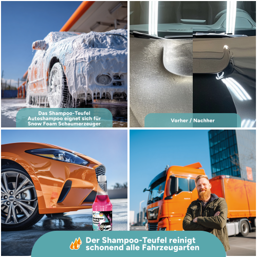 Tuga Chemie - Shampoo-Teufel (Fahrzeugshampoo) 1L Spraydose